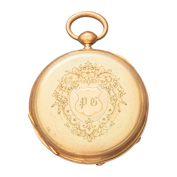 French 18K yellow gold open faced pocket watch Circa 1900 French 18K yellow gold open faced pocket watch Circa 1900