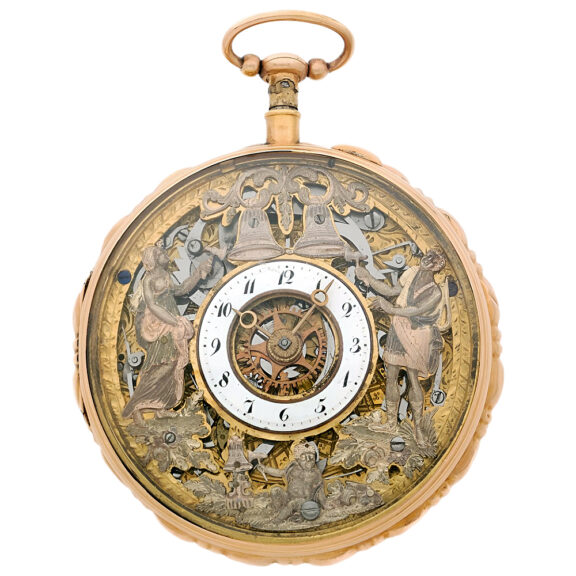 French gold repeating watch with three automata Circa 1800
