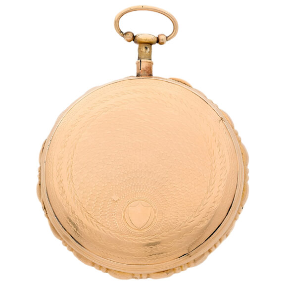 French gold repeating watch with three automata Circa 1800 French gold repeating watch with three automata Circa 1800