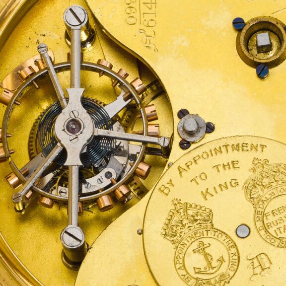 Important English 18k gold lever precision watch Circa 1925 Important English 18k gold lever precision watch Circa 1925