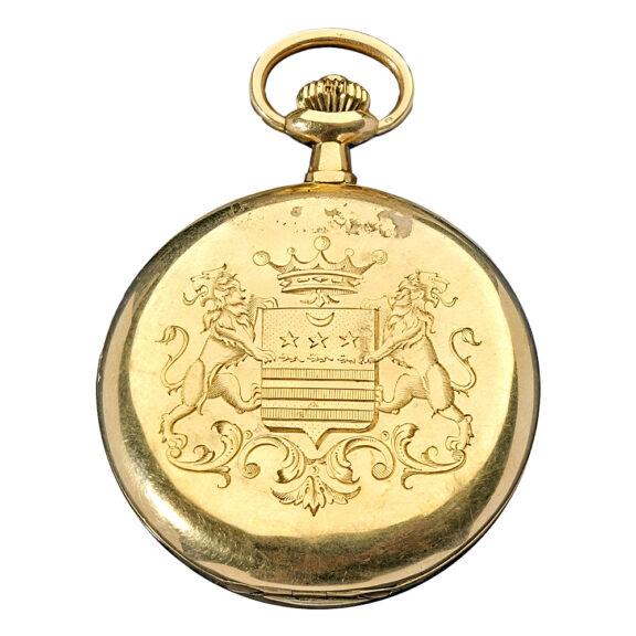 French 18K yellow gold open faced pocket watch Circa 1900 French 18K yellow gold open faced pocket watch Circa 1900