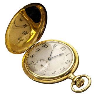 French 18K yellow gold open faced pocket watch Circa 1900