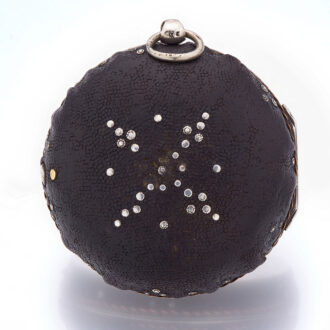 Dutch silver verge with protective outer and alarm Circa 1680