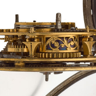Dutch silver verge with protective outer and alarm Circa 1680