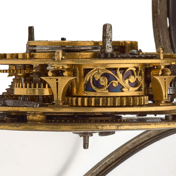 Dutch silver verge with protective outer and alarm Circa 1680 Dutch silver verge with protective outer and alarm Circa 1680