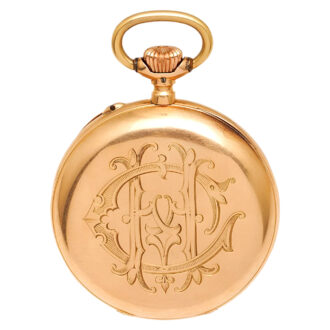 Swiss 18K yellow gold open faced pocket watch Circa 1900