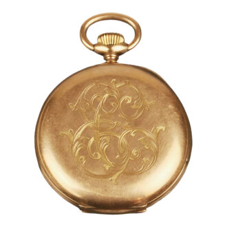 Swiss 18K yellow gold open faced pocket watch Circa 1900