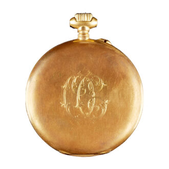 French 18K yellow gold open faced pocket watch Circa 1900