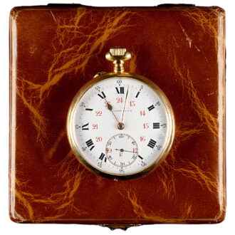 French 18K yellow gold open faced pocket watch Circa 1900