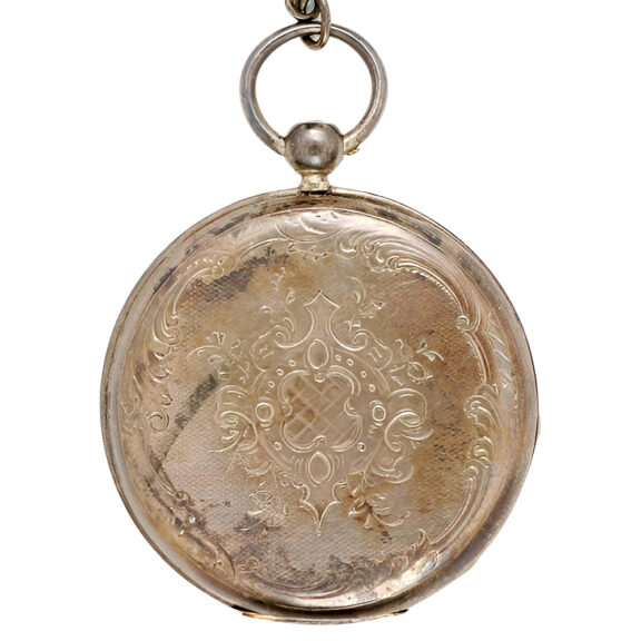 French silver full hunter keywind pocket watch Circa 1850