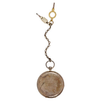 French silver full hunter keywind pocket watch Circa 1850