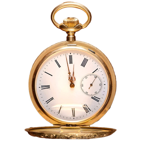 Swiss 18K yellow gold full hunter pocket watch Circa 1940
