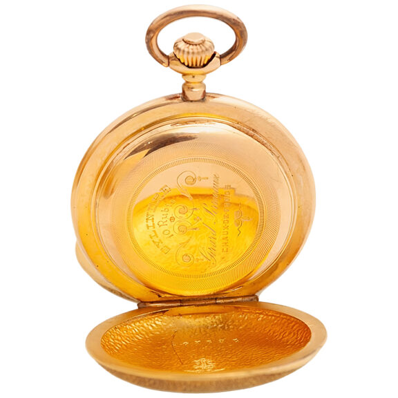 Swiss 18K yellow gold full hunter pocket watch Circa 1900 Swiss 18K yellow gold full hunter pocket watch Circa 1900