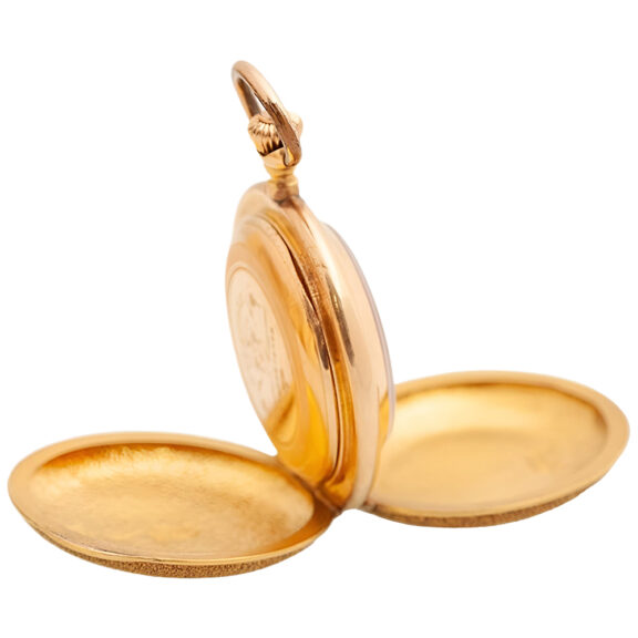 Swiss 18K yellow gold full hunter pocket watch Circa 1900 Swiss 18K yellow gold full hunter pocket watch Circa 1900
