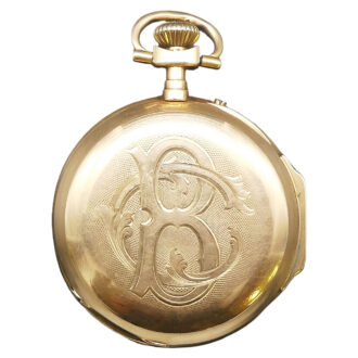 Swiss 18K yellow gold open faced pocket watch Circa 1900