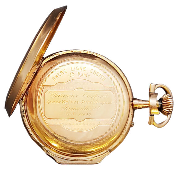 Swiss 18K yellow gold open faced pocket watch Circa 1900 Swiss 18K yellow gold open faced pocket watch Circa 1900