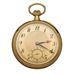 Swiss 18K yellow gold open faced pocket watch Circa 1900