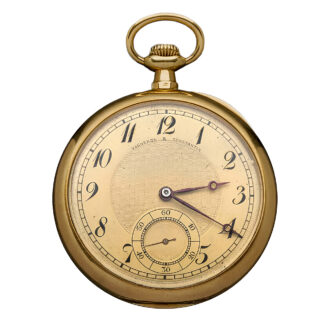 Swiss 18K yellow gold open faced pocket watch Circa 1900