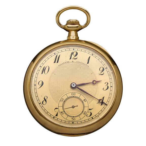 Swiss 18K yellow gold open faced pocket watch Circa 1900