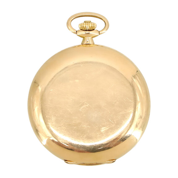 Swiss 18K yellow gold hunting cased pocket watch Circa 1920 Swiss 18K yellow gold hunting cased pocket watch Circa 1920