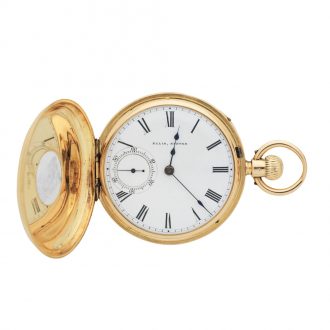 Fine English lever pocket watch in 18K gold case Circa 1872