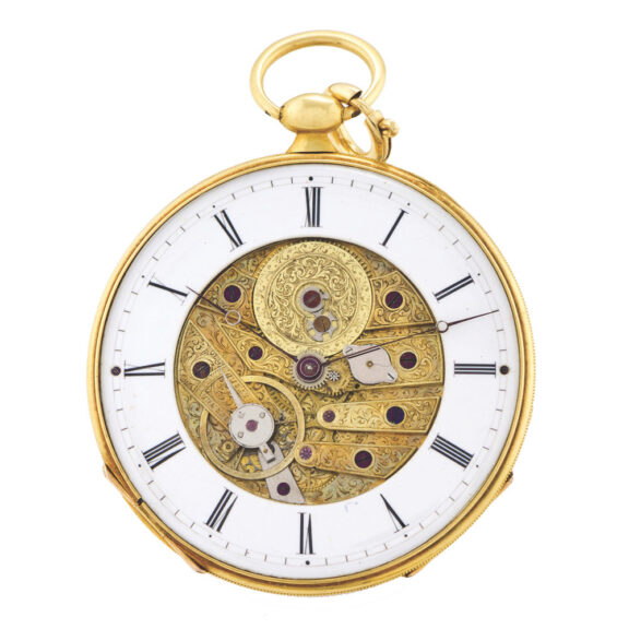 Swiss bagnolet calibre ultra thin watch with visible movement Circa 1840 Swiss bagnolet calibre ultra thin watch with visible movement Circa 1840