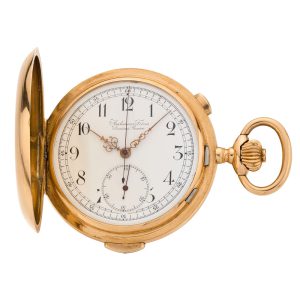 Swiss gold quarter repeating chronograph watch Circa 1900