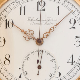 Swiss gold quarter repeating chronograph watch Circa 1900 Swiss gold quarter repeating chronograph watch Circa 1900
