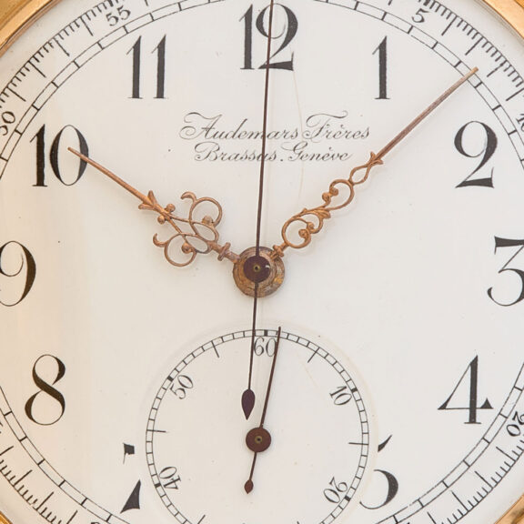 Swiss gold quarter repeating chronograph watch Circa 1900 Swiss gold quarter repeating chronograph watch Circa 1900