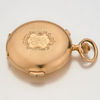 Swiss gold quarter repeating chronograph watch Circa 1900 Swiss gold quarter repeating chronograph watch Circa 1900