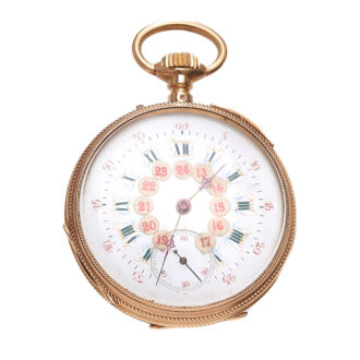 Swiss 18K yellow gold open faced pocket watch Circa 1910