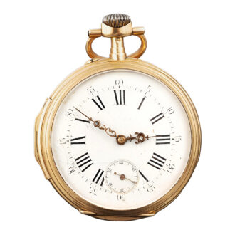 Swiss 18K yellow gold open faced pocket watch Circa 1890