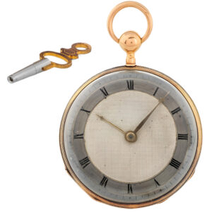 Swiss gold open faced quarter repeating pocket watch Circa 1890