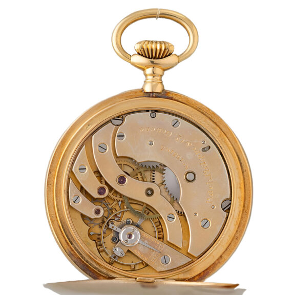 Swiss gold full hunter pocket watch with box Circa 1900 Swiss gold full hunter pocket watch with box Circa 1900