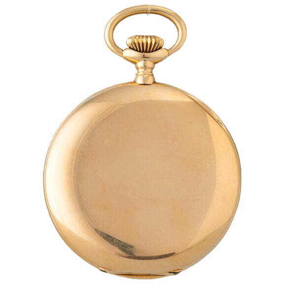 Swiss gold full hunter pocket watch with box Circa 1900 Swiss gold full hunter pocket watch with box Circa 1900