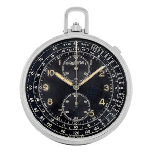 Swiss stainless steel open faced chronograph Circa 1950