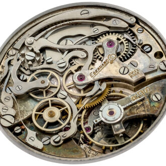Swiss stainless steel open faced chronograph Circa 1950