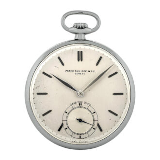 Swiss Staybrite stainless steel open faced pocket watch Circa 1934