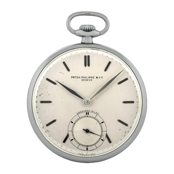 Swiss Staybrite stainless steel open faced pocket watch Circa 1934