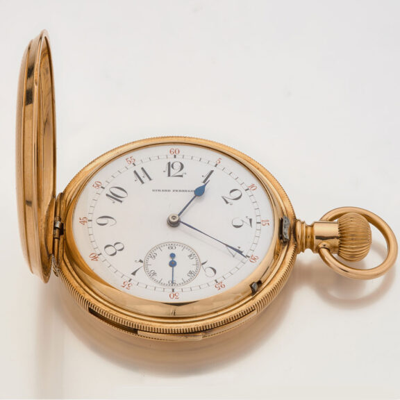 Swiss gold five minutes repeating lever watch Circa 1900 Swiss gold five minutes repeating lever watch Circa 1900