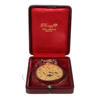 French gold open faced complicated pocket watch Circa 1920