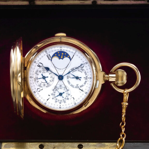 Swiss gold perpetual calendar minute repeater Circa 1890