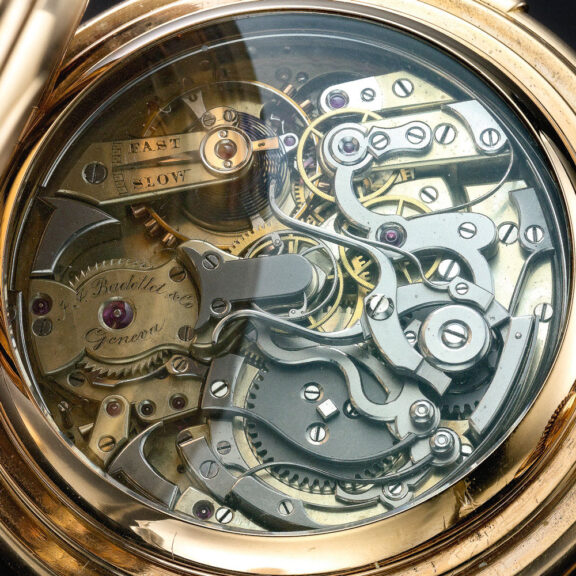 Swiss gold perpetual calendar minute repeater Circa 1890 Swiss gold perpetual calendar minute repeater Circa 1890