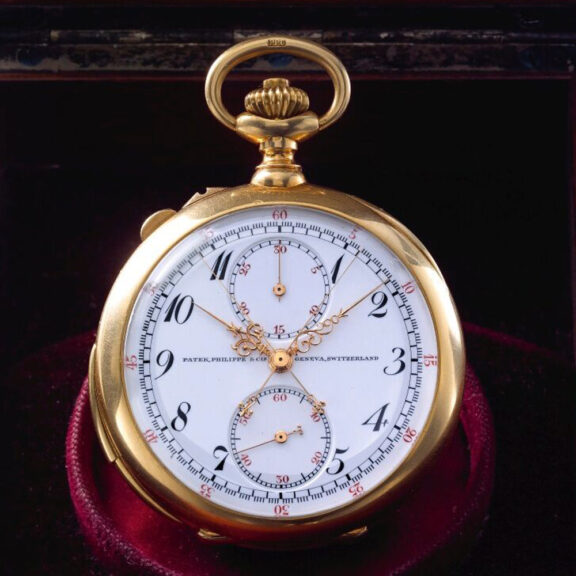 Swiss gold minute repeating split second chronograph Circa 1912