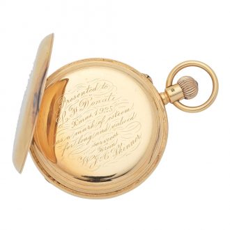 English 18 carat gold lever with centre seconds Circa 1905