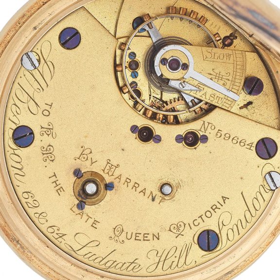 English 18 carat gold lever with centre seconds Circa 1905 English 18 carat gold lever with centre seconds Circa 1905