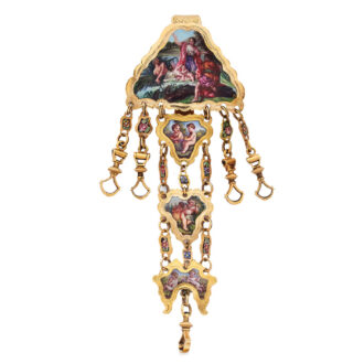 Rare French 20K gold verge chatelaine watch Circa 1750