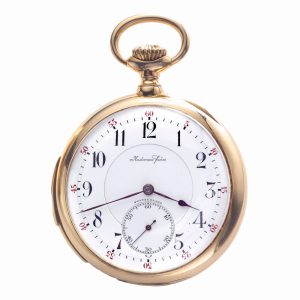 Swiss gold minute repeating lever pocket watch Circa 1900