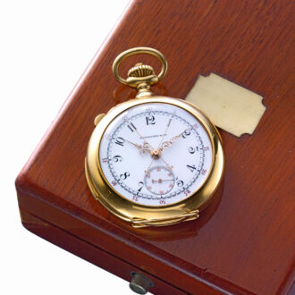 Swiss gold minute repeating split seconds chronograph Circa 1903