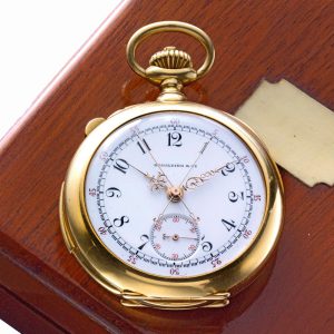 Swiss gold minute repeating split seconds chronograph Circa 1903